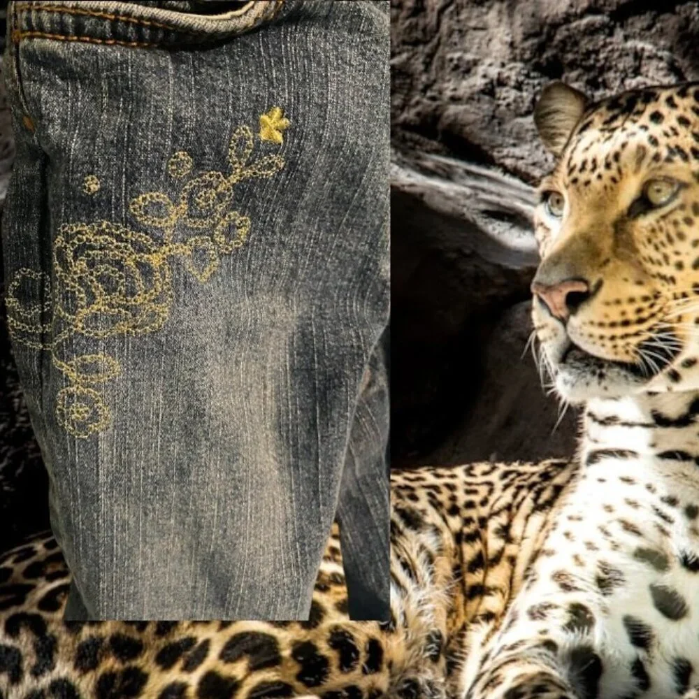 The Children's Place Leopard Ruffle Jeans
